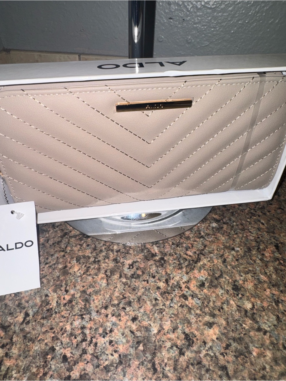 Aldo Quilted Beige Wallet NWT